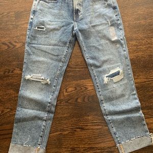 Gap distressed girlfriend jeans